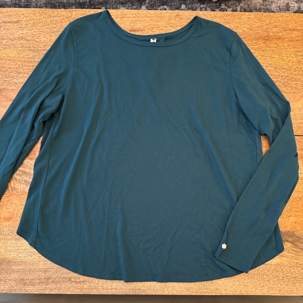 Fabletics Deep Teal Split Back Top